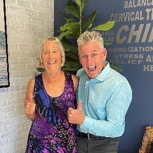A happy patient with Dr. Foudy at the Mission Viejo office